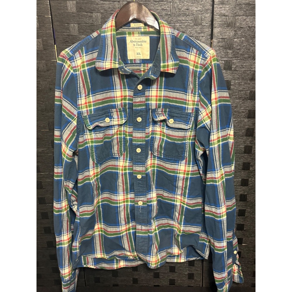 Abercrombie &fitch men's mucle flannel size XXL